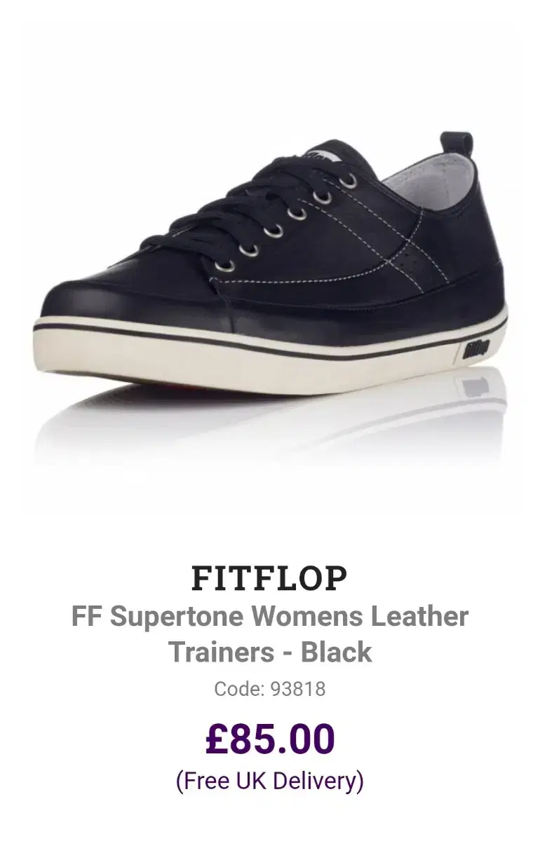 Authentic Fitflop sneakers, cowhide leather, size 250.