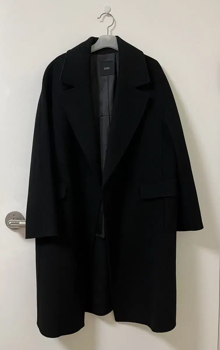 ZOOC Zuu Wool-Cashmere Blend Coat in Black55