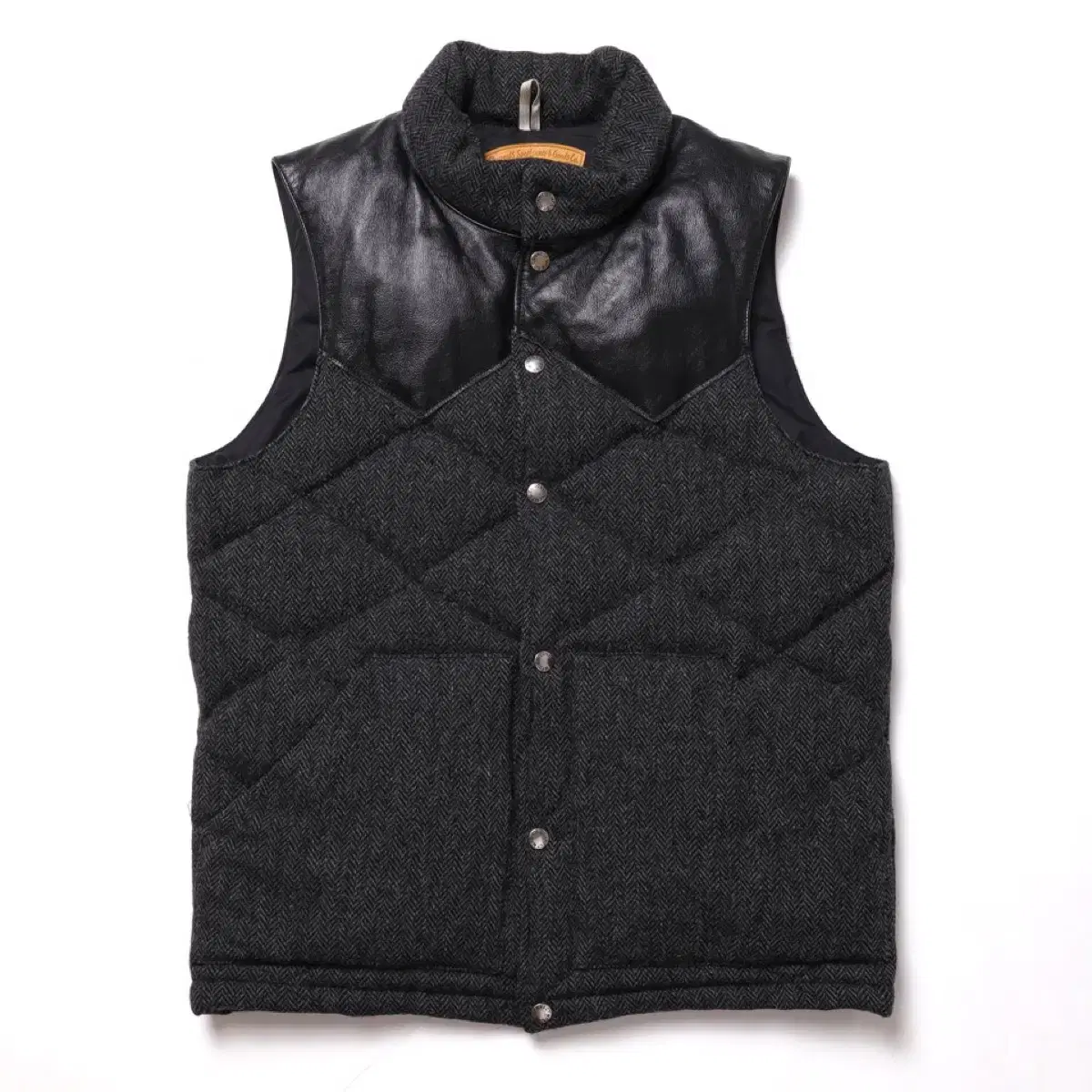 Pherrows Leather Down Vest