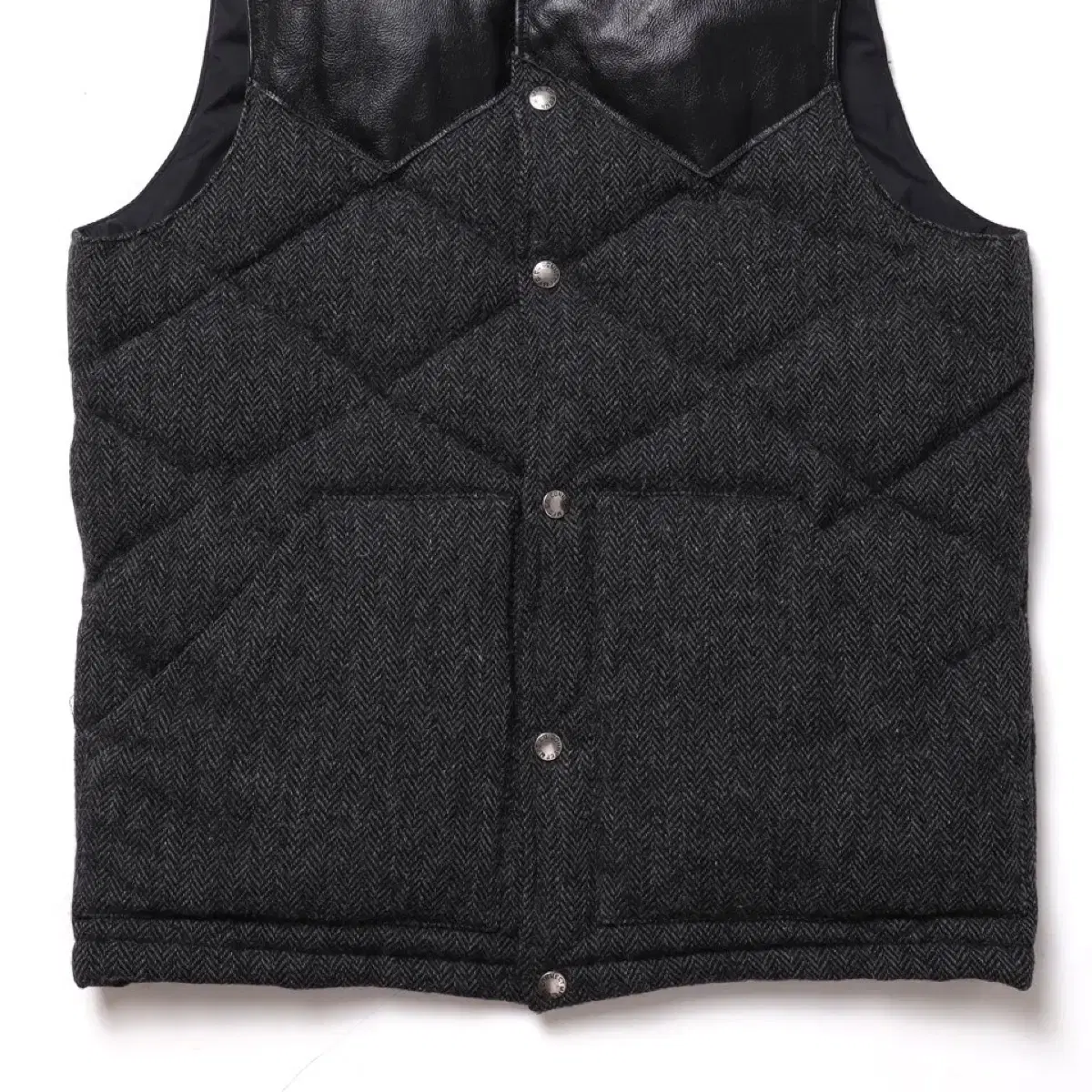 Pherrows Leather Down Vest