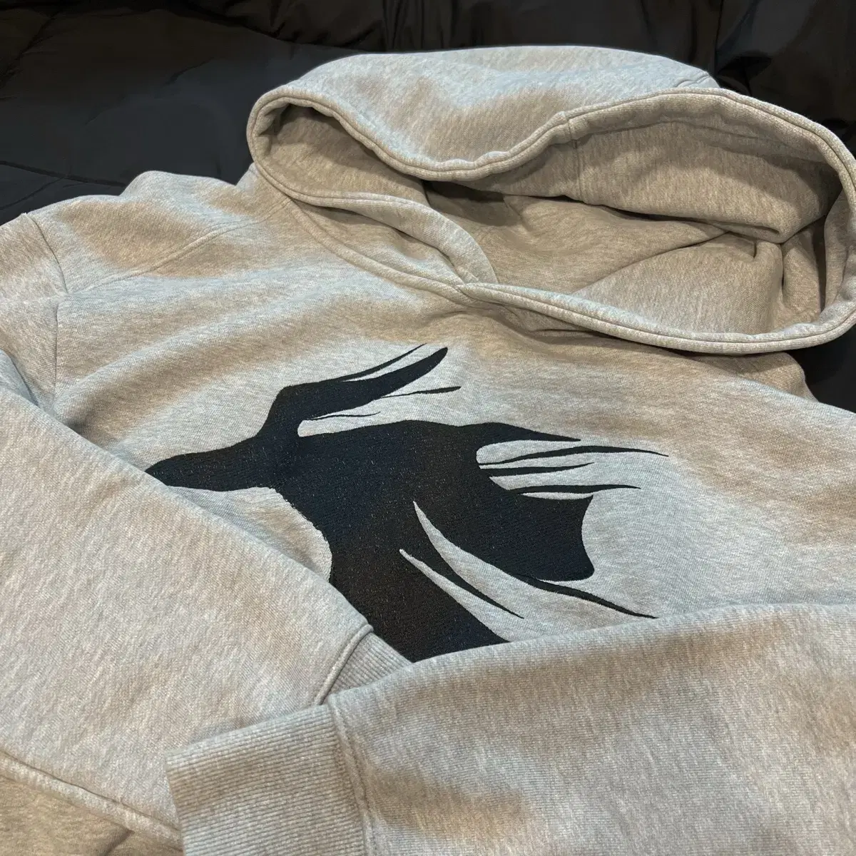 leey 엘이이와이 후드 BIRD ARTWORK HOODIE MELANG