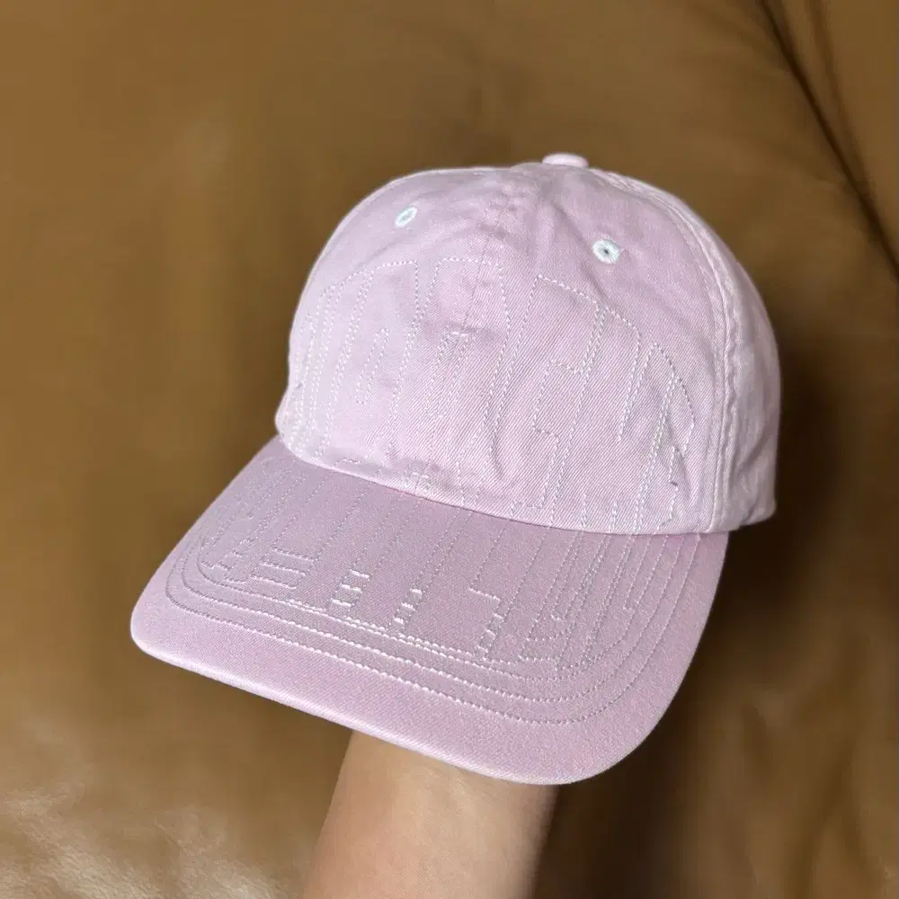 Supreme 슈프림 6패널 볼캡 모자 (Visor Stitch Pink