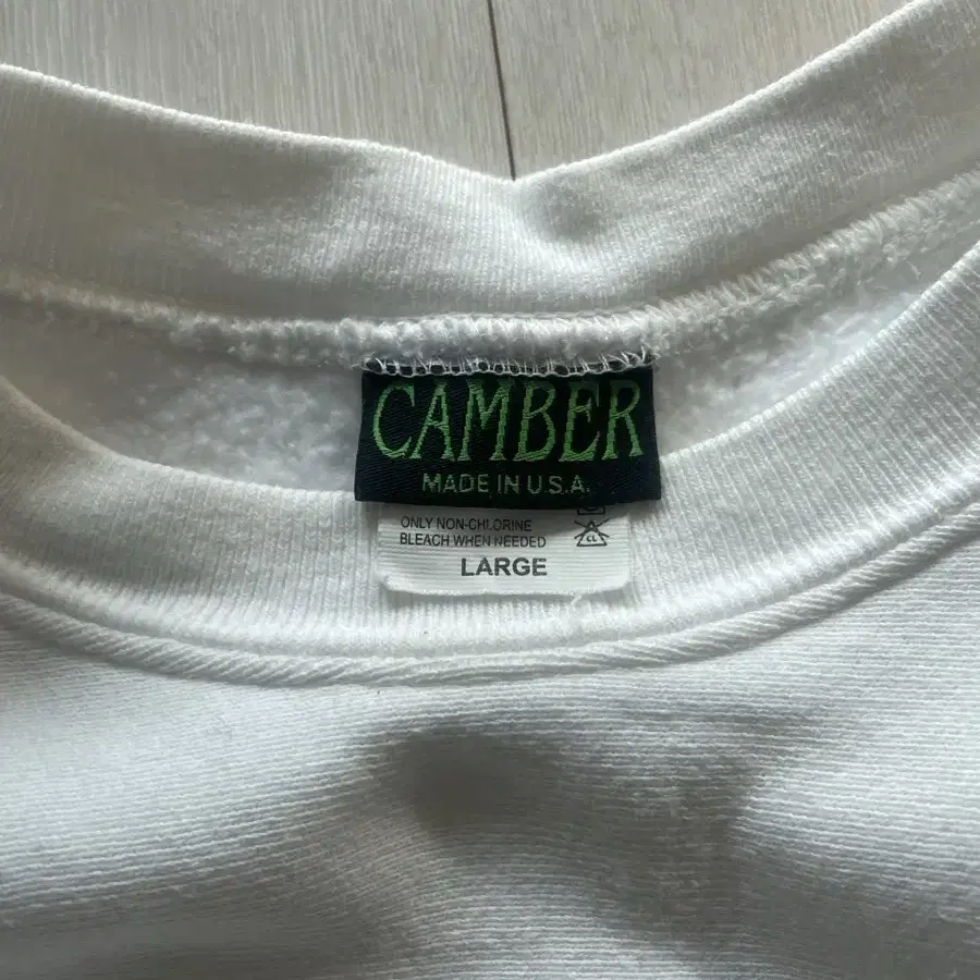 캠버 스웨트셔츠 흰색 라지 camber