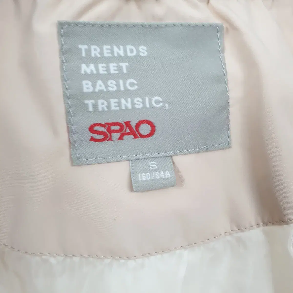 SPAO 스파오 여성 패딩(크림색)(85S)