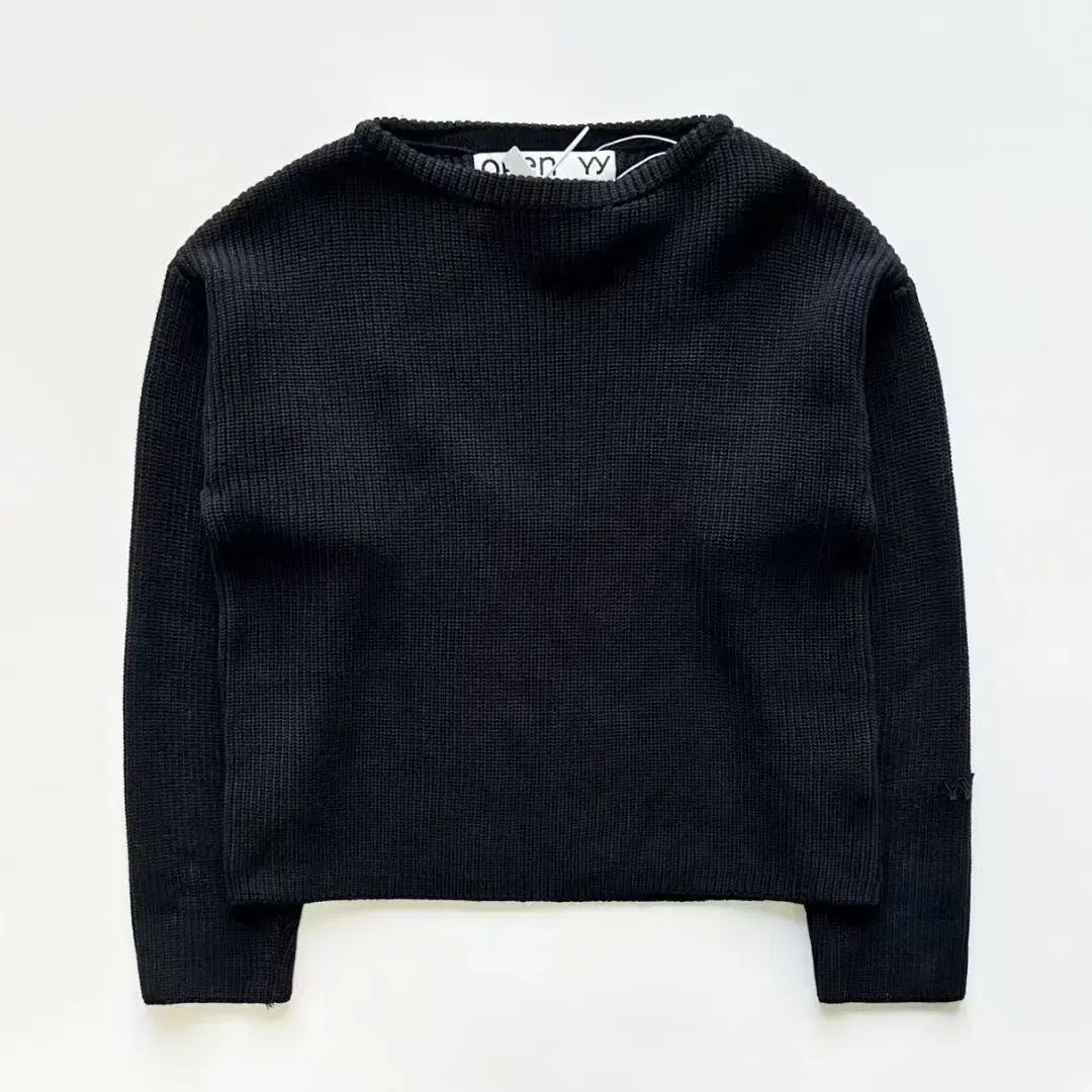 {NEW}Off-White Pullover Wool Blend Knit Backheart Black