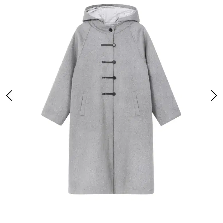 미세키 서울) Hoodie long duffle coat GREY