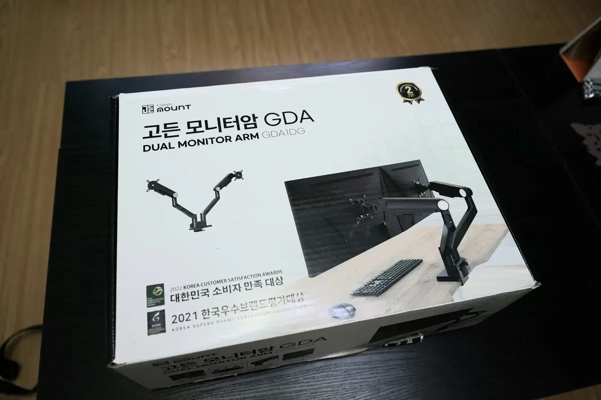 카멜마운트 GDA1DG 고든  듀얼 디자인 모니터암(그레이)