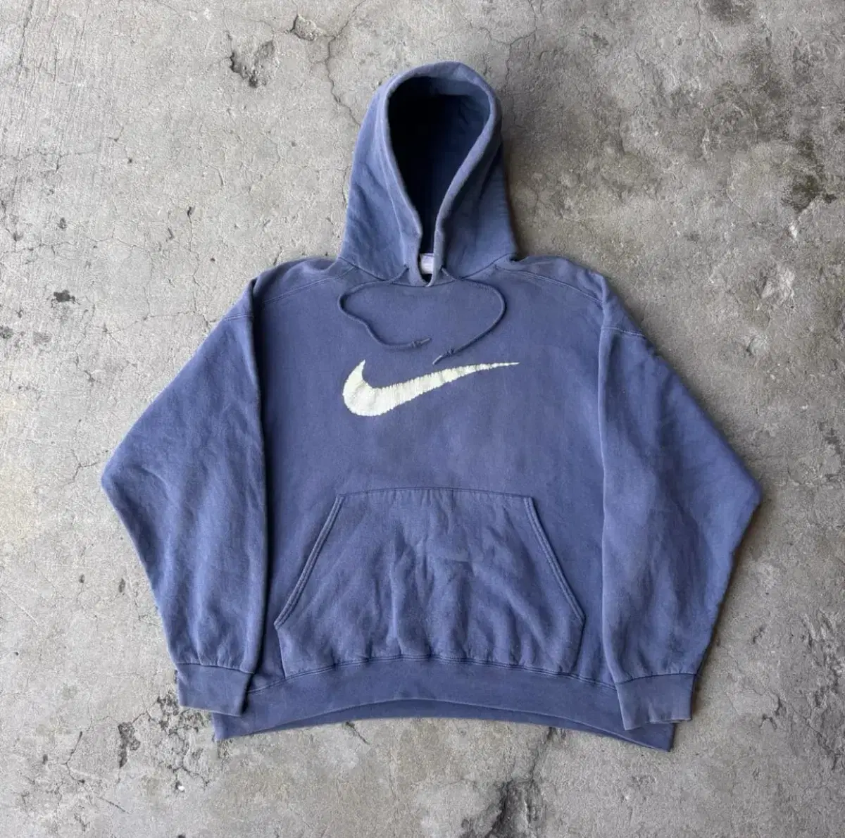 90s Nike Scribble swoosh 후드티 Made in USA