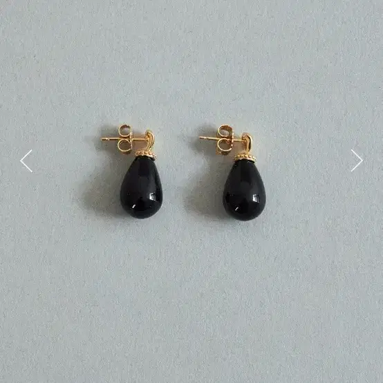 HISA 히사 Gota Earrings. Onyx (Gold) 미착용 새