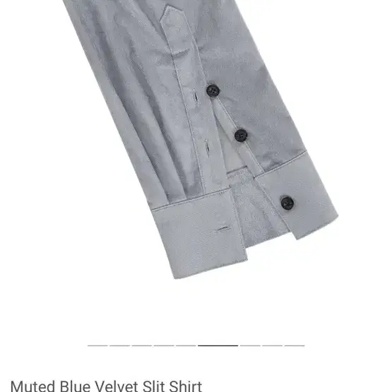 오들리워크샵 셔츠 Muted Blue Velvet Slit Shirt