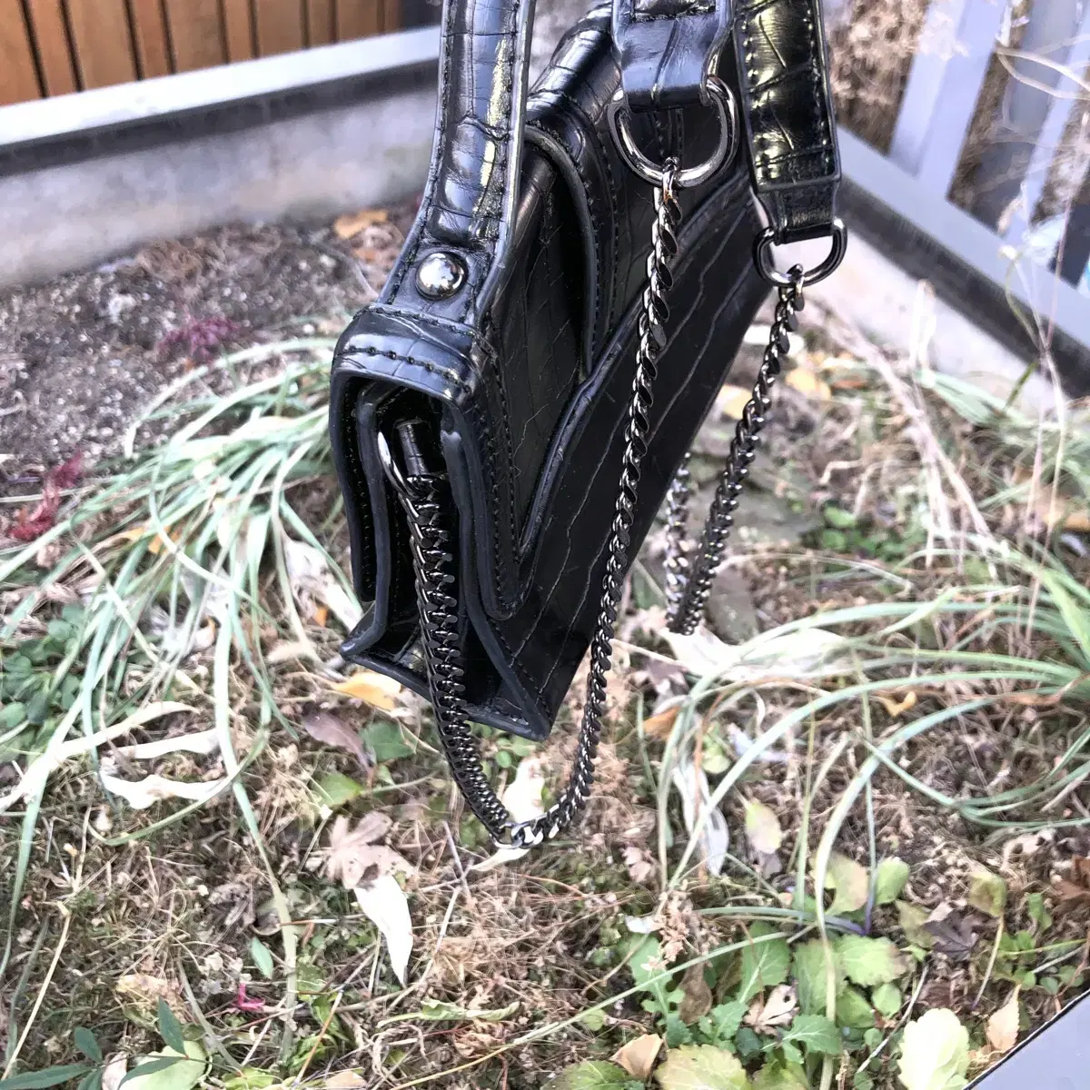 Vintage Zara black leather mini bag