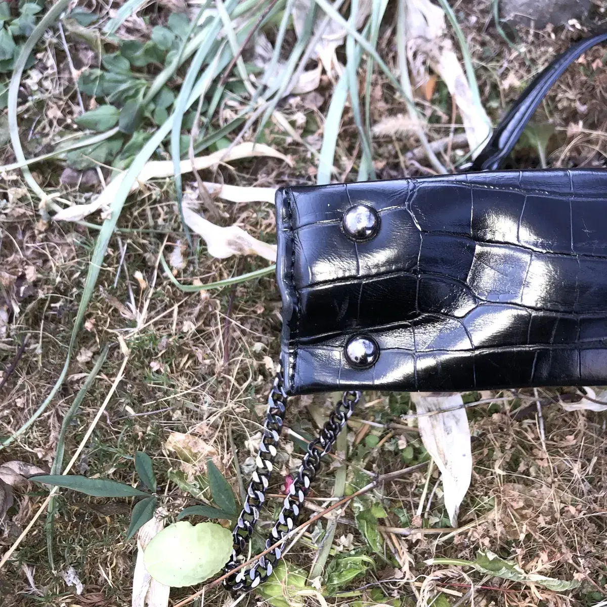 Vintage Zara black leather mini bag