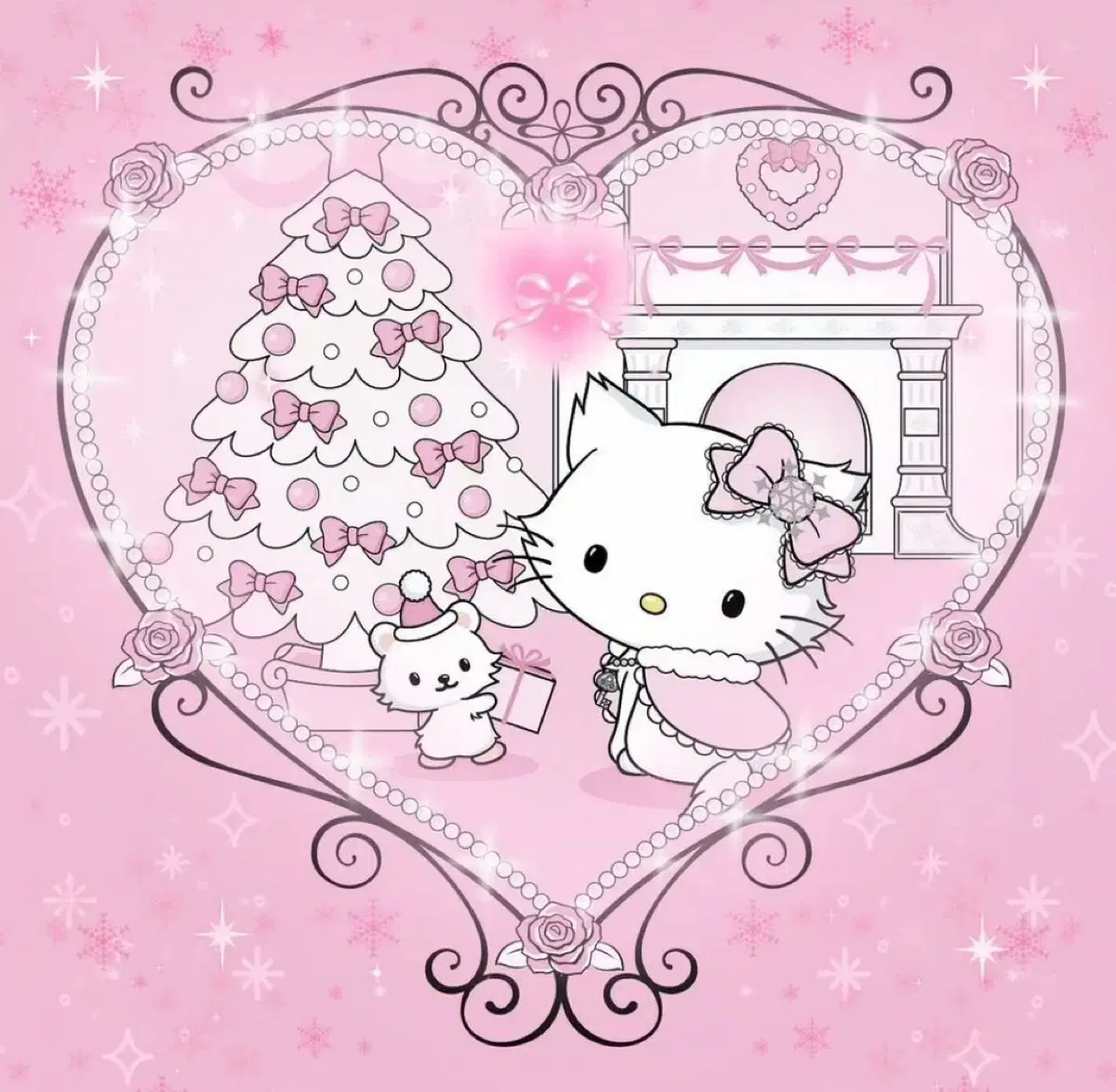 Sanrio Heisei Hearts Series Secret Mirror Chamikitty Mirror