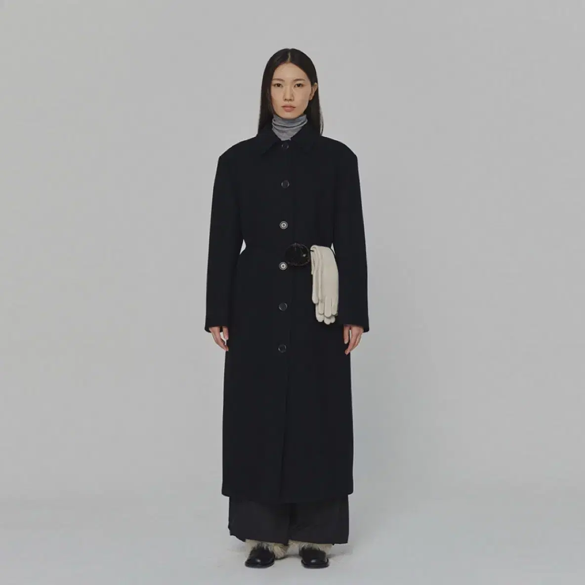 아모멘토 롱코트 single breasted maxi long coat