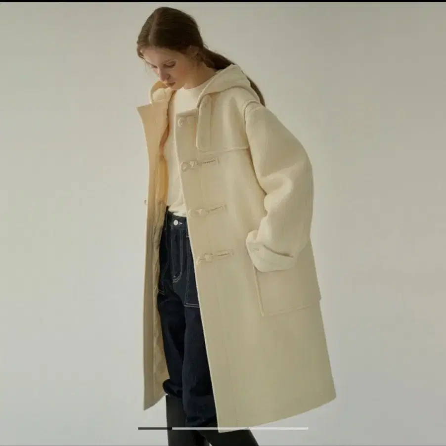 르닐 Charles Hooded Duffle Coat (Ivory)