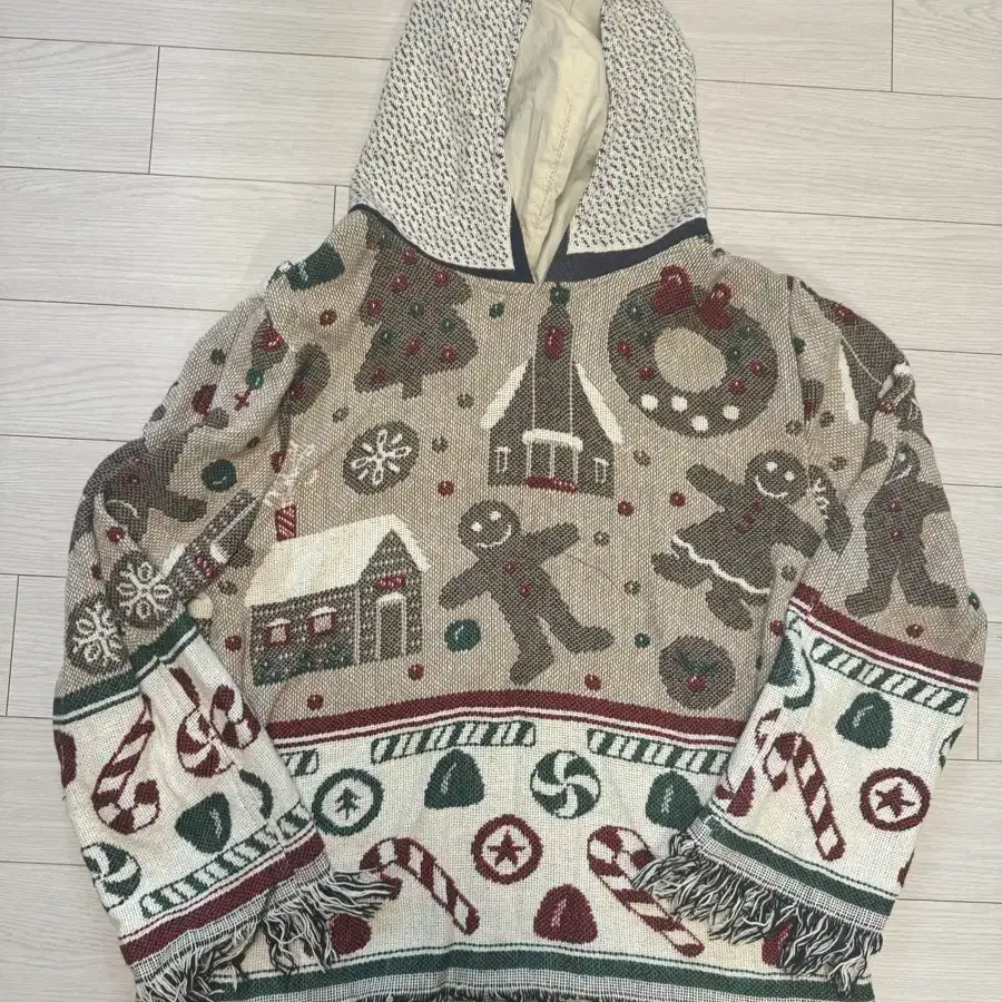 Vintage upcycle blanket hoody 쿠키