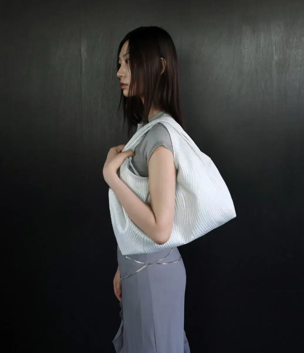 PICEA(피시아) Draped Mini Bag  [Siver]