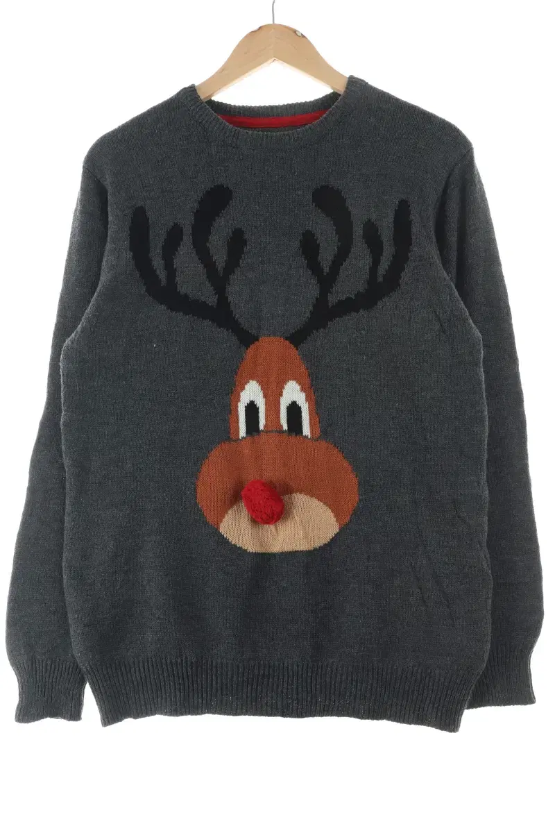 W(XS) BrandVintage Knit Forever Gray Deer - 10BF9