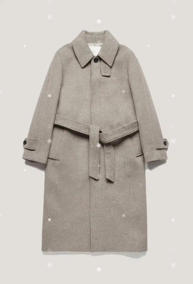 [던스트] UNISEX BELTED WOOL MAC COAT OATMEA