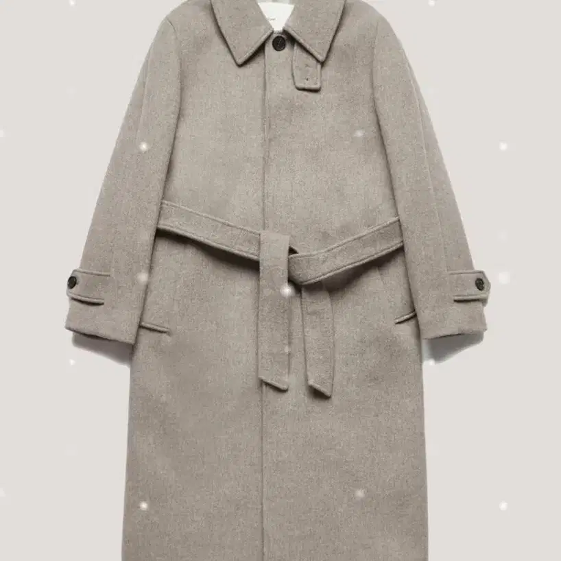 [던스트] UNISEX BELTED WOOL MAC COAT OATMEA