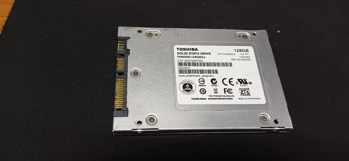 중고. ssd128g 도시바