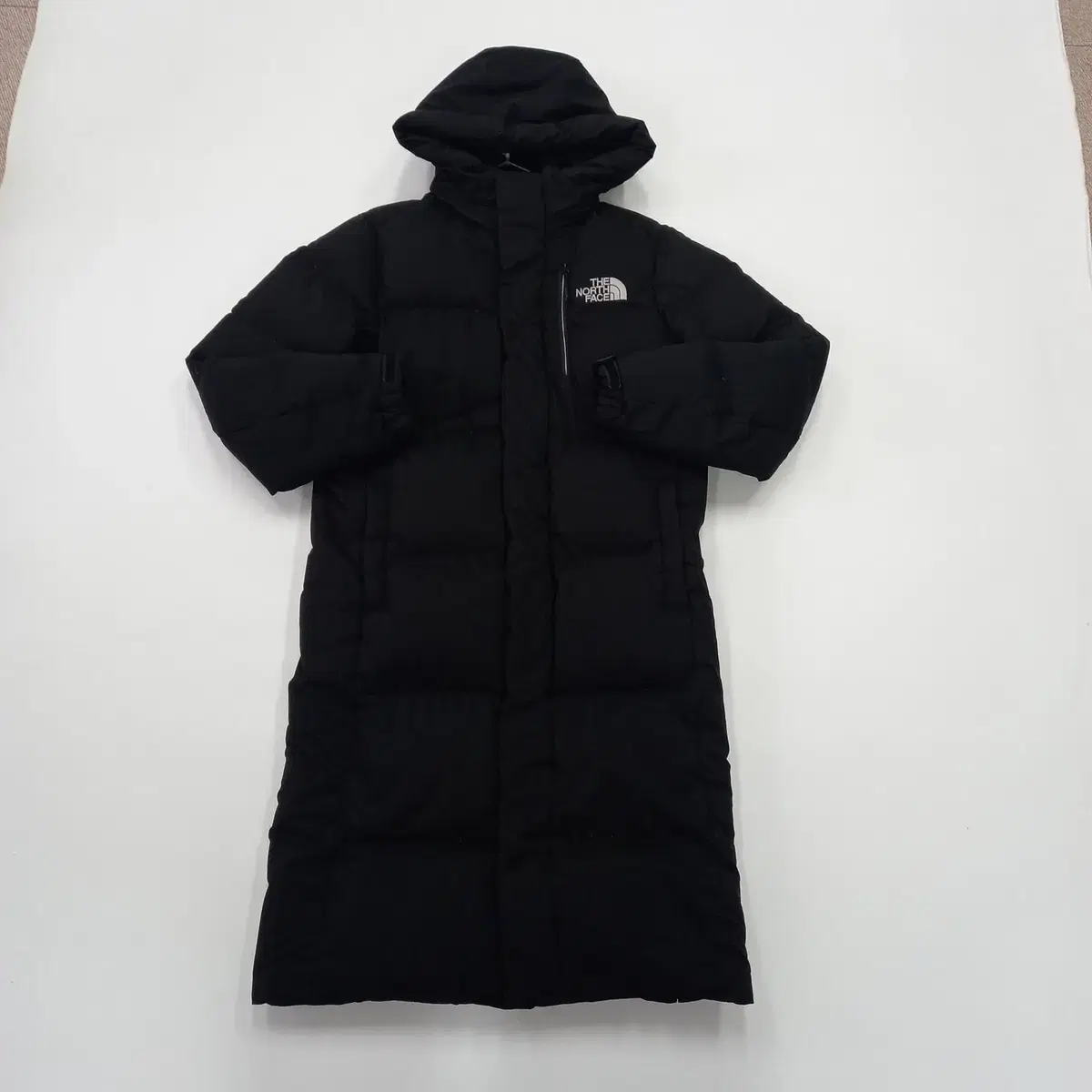 The North Face Goose Hooded Zip-up Long Puffer 85 XS (0893)