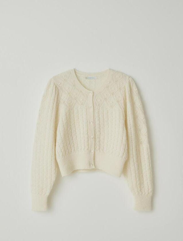 타낫 펄 니트 가디건 T/T Pearl knit cardigan 아이보리