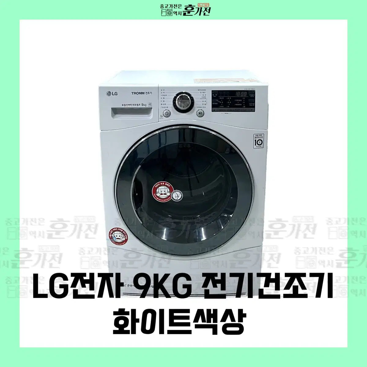 LG전자 9KG 전기건조기 화이트색상