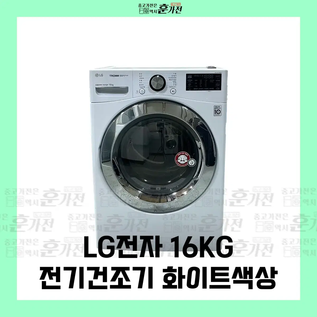 LG전자 16KG 전기건조기 화이트색상