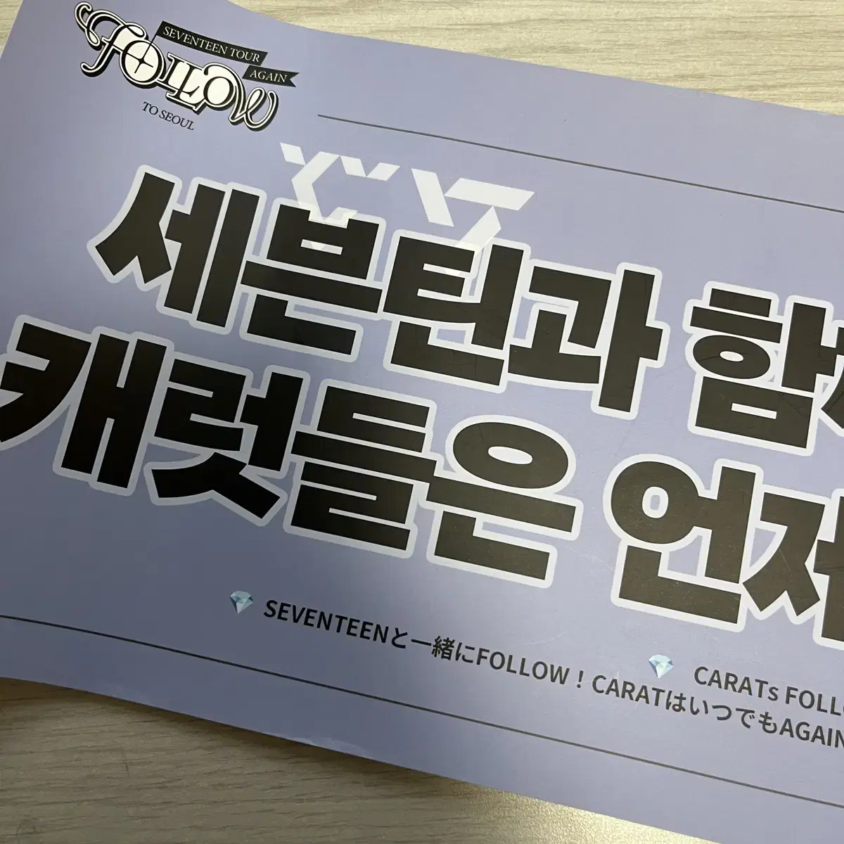 SEVENTEEN Follow Against Seoul Makkon Concert slogan wts