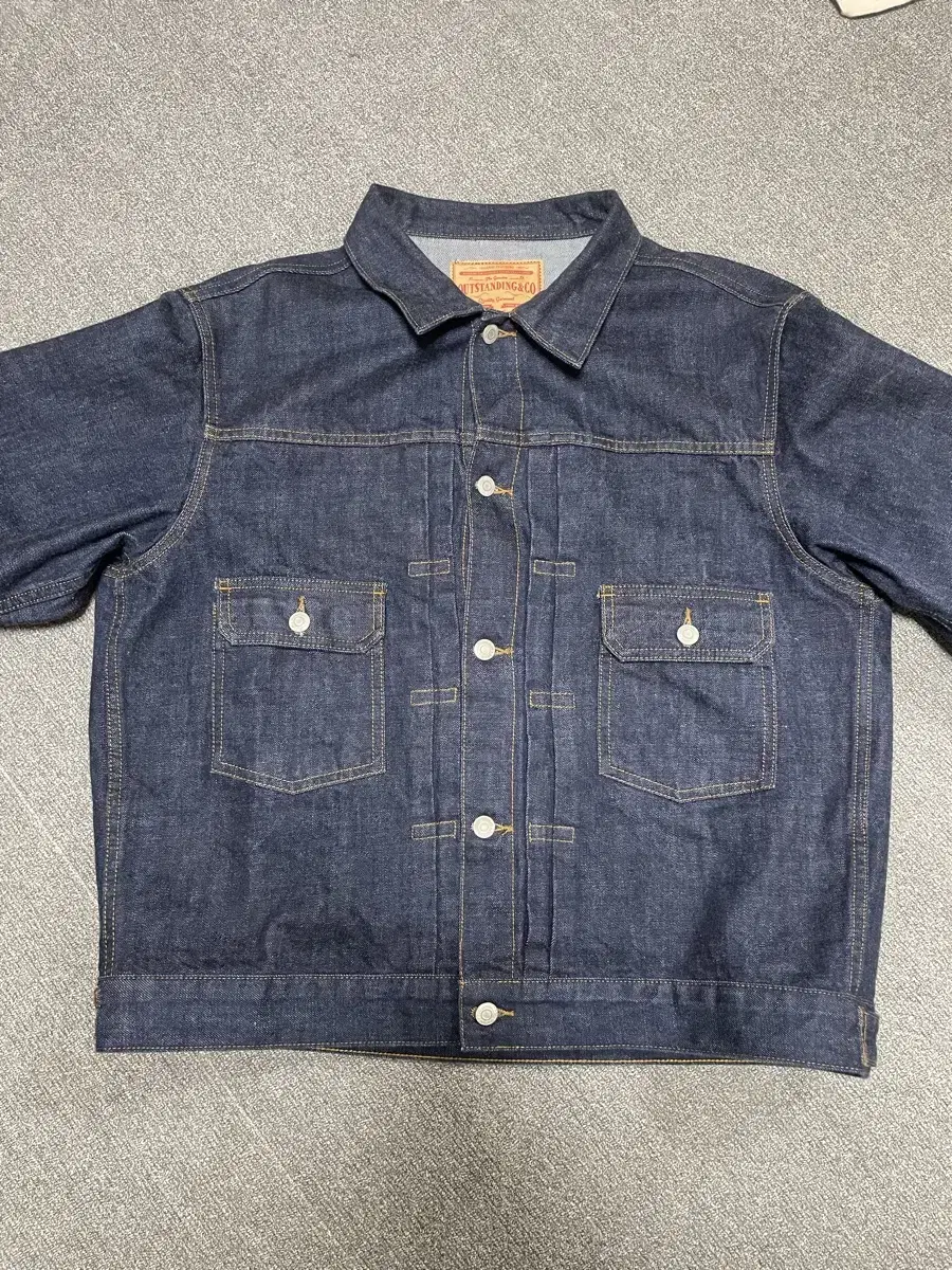 아웃스탠딩 SELVEDGE DENIM 2ND JACKET_INDIGO