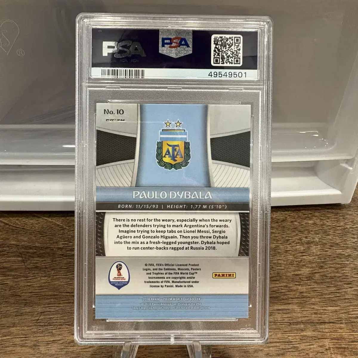 PSA10 2018 월드컵 프리즘 파울로 디발라 실버 프리즘