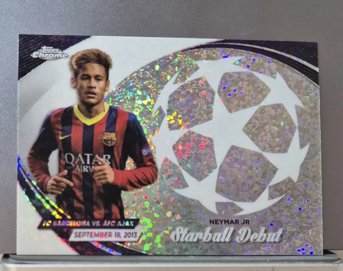 Topps Chrome Neymar Starball Debut Kard