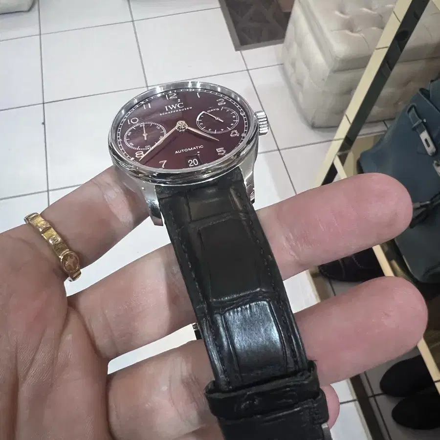 iwc 5007 부엉이 버건디레드