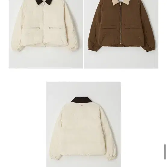 유라고 패딩 Corduroy collar duck down jacket