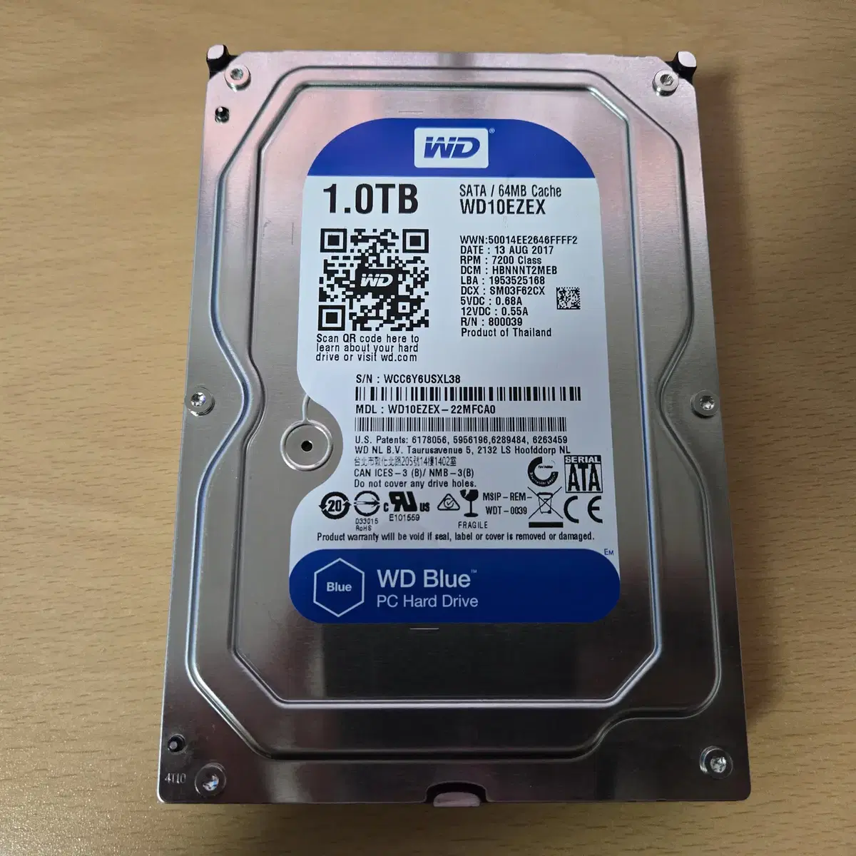 WD Blue 1TB HDD 하드디스크