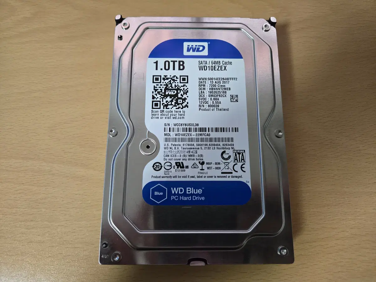 WD Blue 1TB HDD 하드디스크