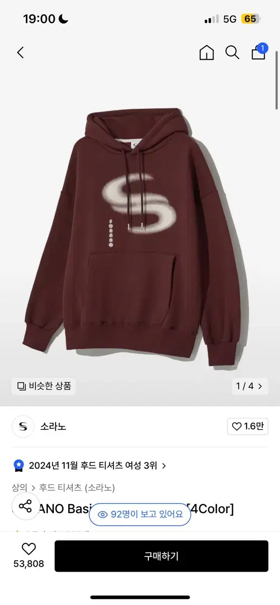 Sorano Burgundy Hoodie