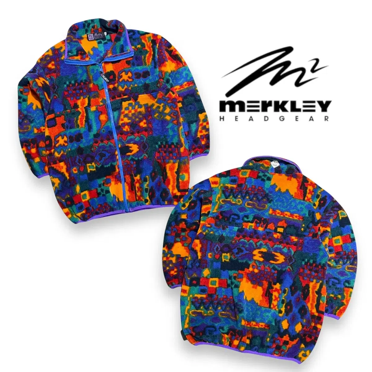 merkley headgear 배색 플리스집업