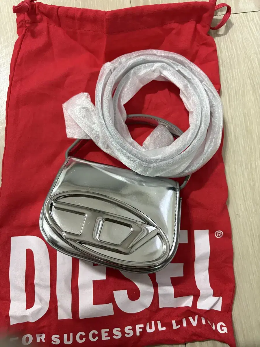 Diesel 1DR XS Silver Mini Bag