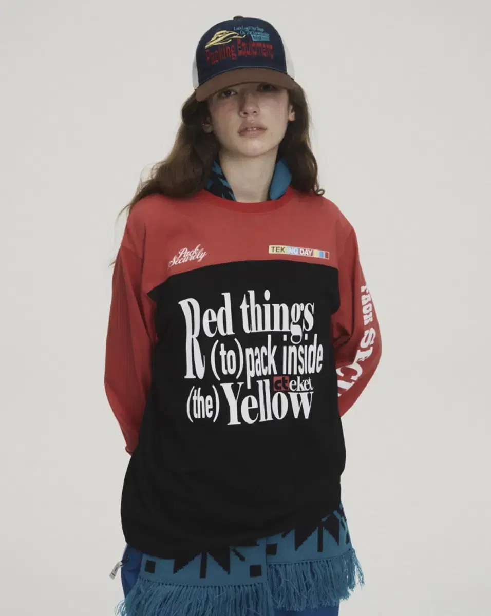 테켓 롱슬리브 taking day L/S tee red