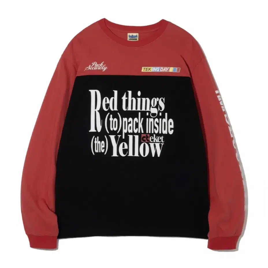 테켓 롱슬리브 taking day L/S tee red