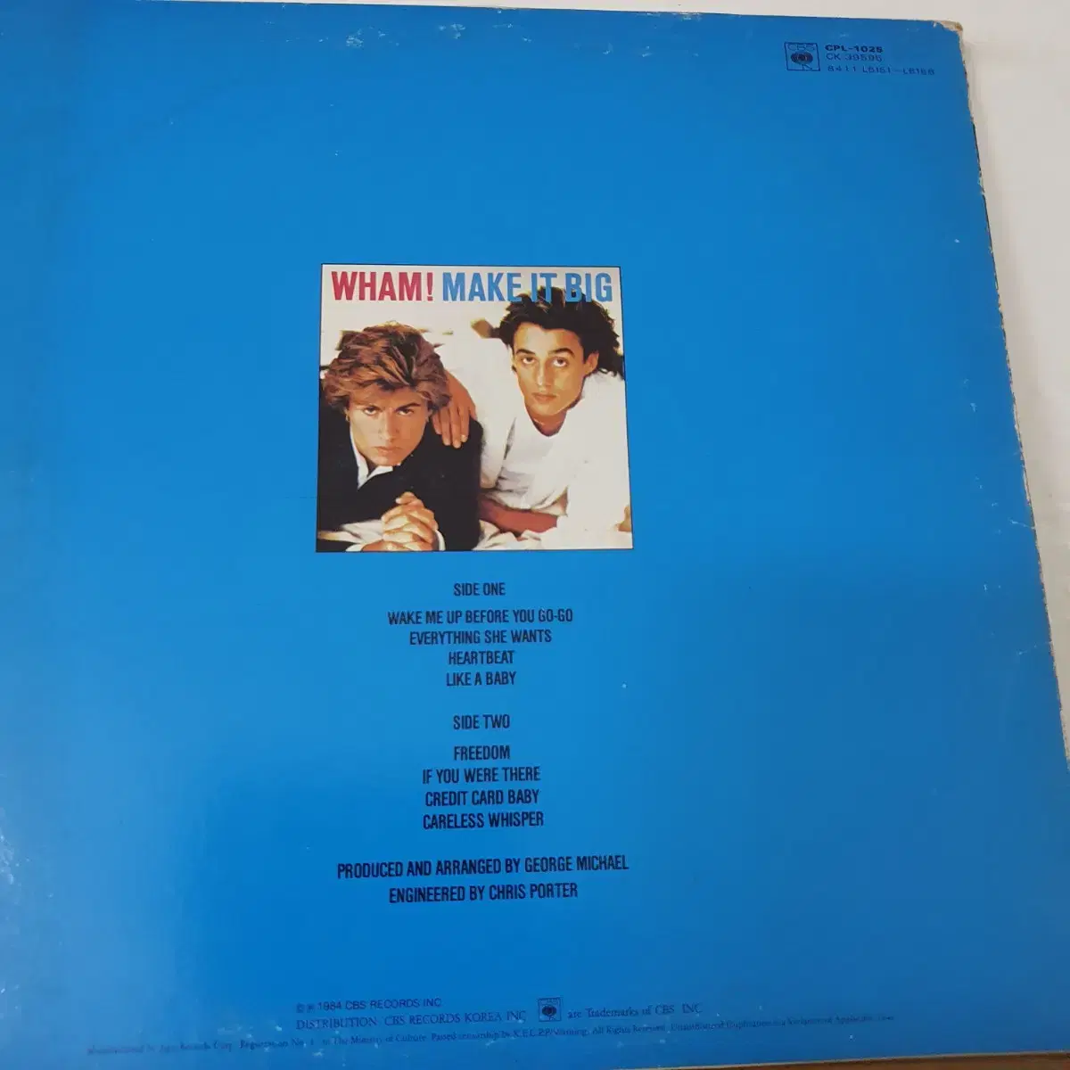 왬 WHAM  LP   CARLESS WHISPER