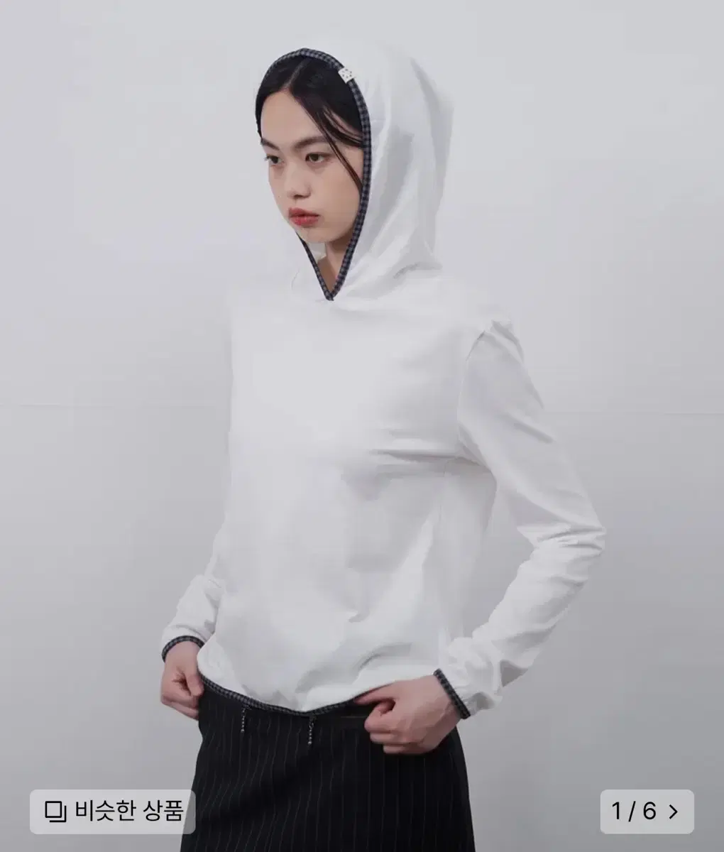 오헤시오 LONG HOODED T-SHIRT 아이보리 새상품