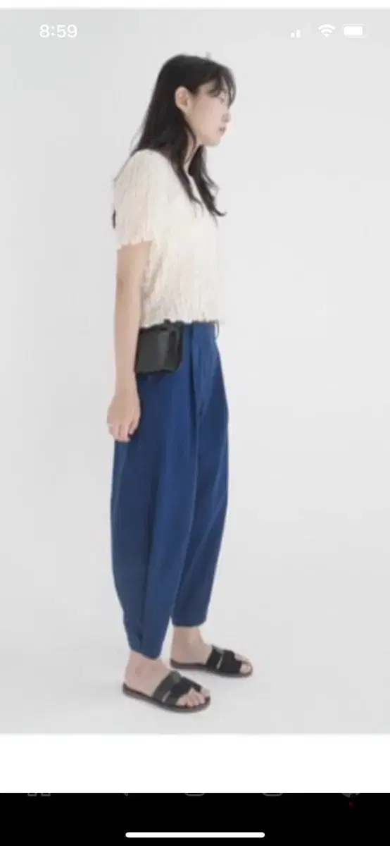 에프터먼데이 loa side snap pot pants