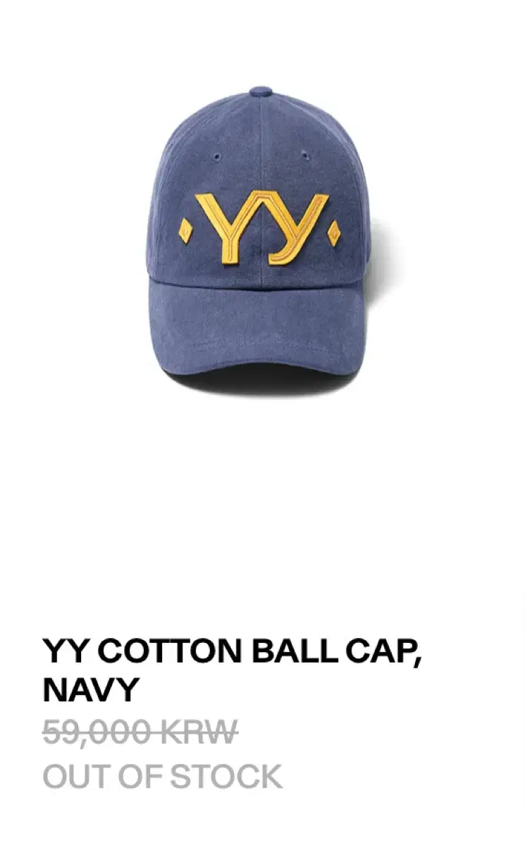 YY COTTON BALL CAP NAVY