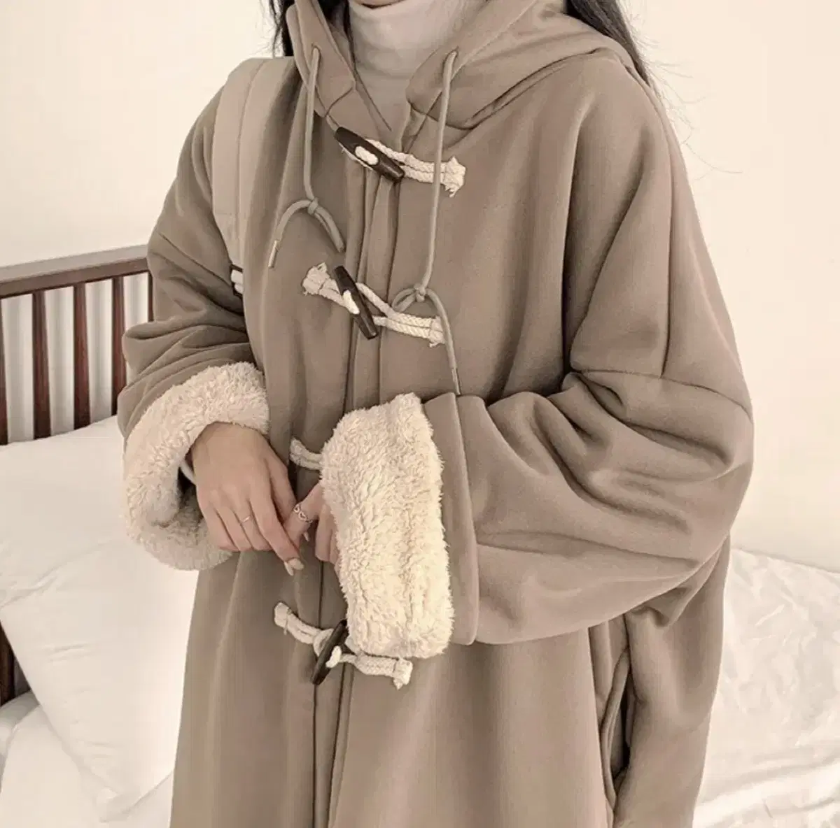 Tteokboki long coat for sale! (Brown)