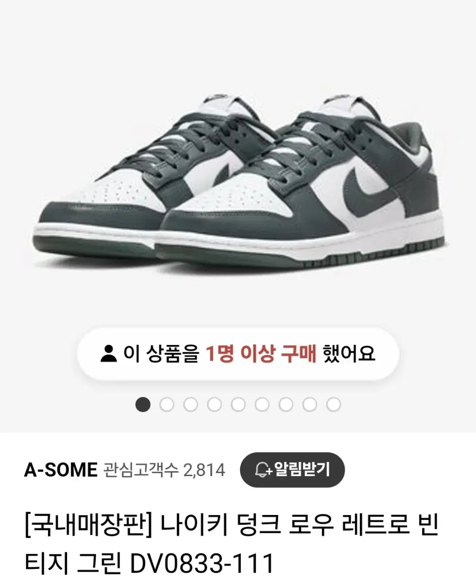 Nike Dunk Low Green 255