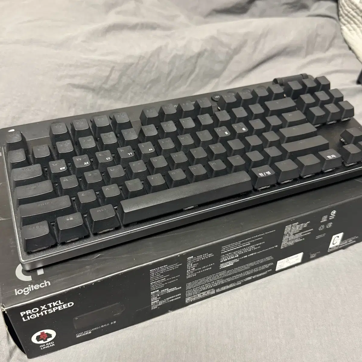 로지텍 G pro x tkl lightspeed 저소음 적축 기계식 키보