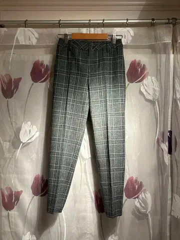 [새상품급]믹스 체크 무늬 테이퍼드 비스포크 비스리